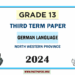 2024 Grade 13 German Language 3rd Term Test Paper | North Western Province