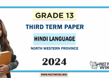 2024 Grade 13 Hindi Language 3rd Term Test Paper | North Western Province
