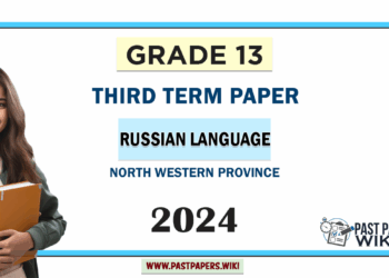 2024 Grade 13 Russian Language 3rd Term Test Paper | North Western Province
