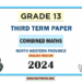2024 Grade 13 Combined Maths 3rd Term Test Paper(English Medium) | North Western Province