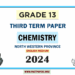2024 Grade 13 Chemistry 3rd Term Test Paper(English Medium) | North Western Province