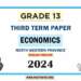 2024 Grade 13 Economics 3rd Term Test Paper(English Medium) | North Western Province
