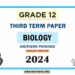 2024 Grade 12 Biology 3rd Term Test Paper(English Medium) | Southern Province