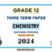 2024 Grade 12 Chemistry 3rd Term Test Paper(English Medium) | Southern Province