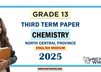 English Medium Grade 13 Chemistry 3rd Term Test Paper 2025 | North Central Province
