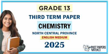 English Medium Grade 13 Chemistry 3rd Term Test Paper 2025 | North Central Province