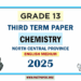 English Medium Grade 13 Chemistry 3rd Term Test Paper 2025 | North Central Province
