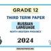 2024 Grade 12 Russian Language 3rd Term Test Paper | North Western Province