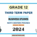 2024 Grade 12 Business Studies 3rd Term Test Paper (English Medium) | North Western Province