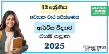 Grade 13 Economics 3rd Term Test Paper 2025 | Northwestern Province