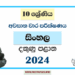Southern Province 2024 Grade 10 Sinhala 3rd Term Test Paper