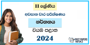 North Western Province 2024 Grade 11 Dancing 3rd Term Test Paper