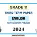 2024 Grade 11 English 3rd Term Test Paper North Western Province