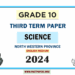 English Medium 2024 Grade 10 Science 3rd Term Test Paper North Western Province