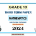English Medium 2024 Grade 10 Mathematics 3rd Term Test Paper Southern Province