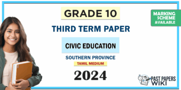 Tamil Medium 2024 Grade 10 Civic Education 3rd Term Test Paper Southern Province