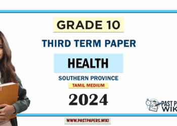 Tamil Medium 2024 Grade 10 Health 3rd Term Test Paper Southern Province