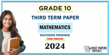 Tamil Medium 2024 Grade 10 Mathematics 3rd Term Test Paper Southern Province