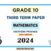Tamil Medium 2024 Grade 10 Mathematics 3rd Term Test Paper Southern Province