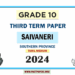 2024 Grade 10 Saivaneri 3rd Term Test Paper Southern Province