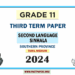 Tamil Medium 2024 Grade 11 Second Language Sinhala 3rd Term Test Paper Southern Province