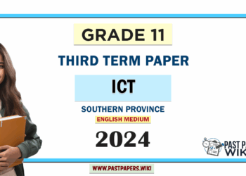 English Medium 2024 Grade 11 ICT 3rd Term Test Paper Southern Province