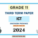 English Medium 2024 Grade 11 ICT 3rd Term Test Paper Southern Province