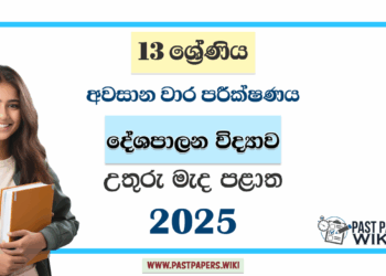 Grade 13 Political Science 3rd Term Test Paper 2025 | North Central Province