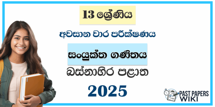 Grade 13 Combined Maths 3rd Term Test Paper 2025 | Western Province