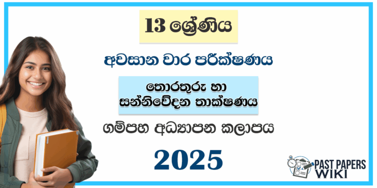 Grade 13 ICT 3rd Term Test Paper 2025 | Gampaha Education Zone