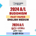2024 A/L Buddhism Past Paper | English Medium