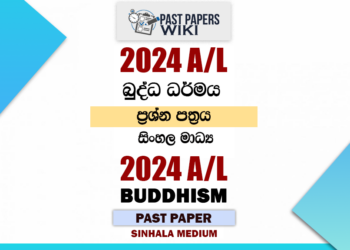 2024 A/L Buddhism Past Paper | Sinhala Medium