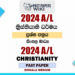 2024 A/L Christianity Past Paper | Sinhala Medium