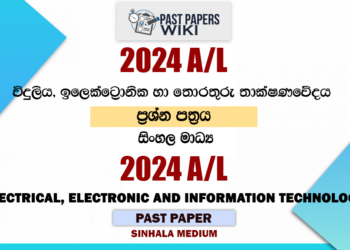 2024 A/L Electrical, Electronic and Information Technology Past Paper | Sinhala Medium