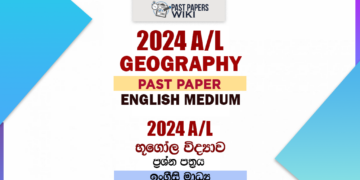 2024 A/L Geography Past Paper | English Medium