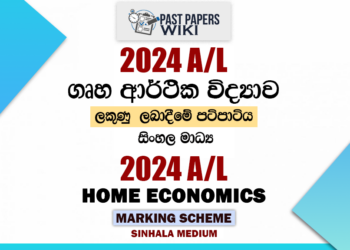 2024 A/L Home Economics Marking Scheme | Sinhala Medium