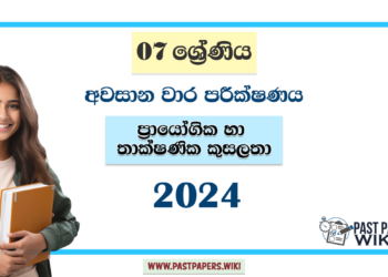 2024 Grade 07 PTS 3rd Term Test Paper