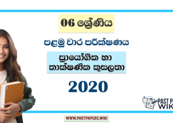 Grade 06 PTS 1st Term Test Paper 2020