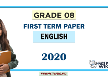 Grade 08 English 1st Term Test Paper 2020