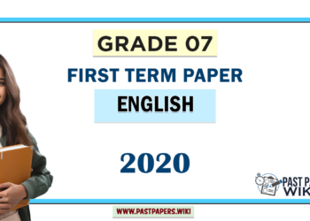 Grade 07 English 1st Term Test Paper 2020