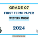 2024 Grade 07 Western Music 1st Term Test Paper