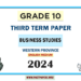 English Medium 2024 Grade 10 Business Studies 3rd Term Test Paper Western Province