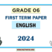 2024 Grade 06 English 1st Term Test Paper