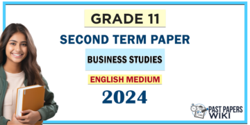English Medium 2024 Grade 11 Business Studies 2nd Term Test Paper