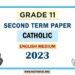 English Medium 2023 Grade 11 Catholic 2nd Term Test Paper
