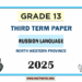 Grade 13 Russian Language 3rd Term Test Paper 2025 | Northwestern Province