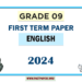 2024 Grade 09 English 1st Term Test Paper
