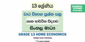 Grade 13 Home Economics Term Test Papers | Sinhala Medium