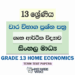 Grade 13 Home Economics Term Test Papers | Sinhala Medium