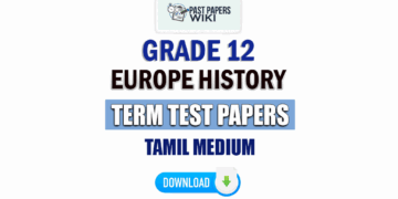 Tamil Medium Grade 12 Europe History Term Test Papers